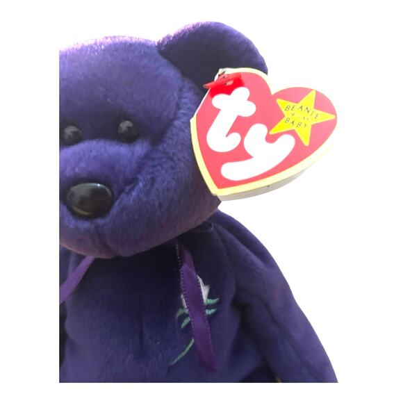 TY Beanie Baby Princess Diana Purple Bear 1997 Retired Vintage - Picture 5 of 9